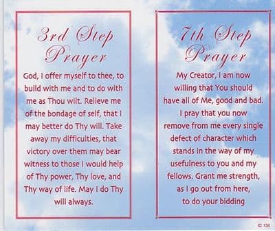 3rd Step Prayer & 7th Step Prayer  x 6