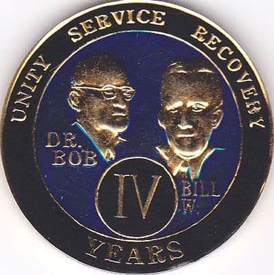 4 Year Bill & Bob Blue & Gold Enamel