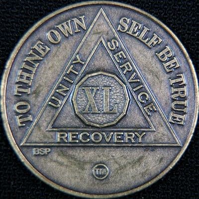 40 Year Bronze Sobriety Chip
