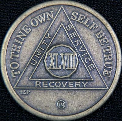 48 Year Bronze Sobriety Chip