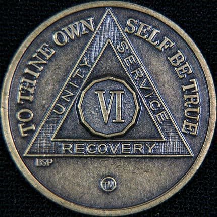 6 Year Bronze Sobriety Chip