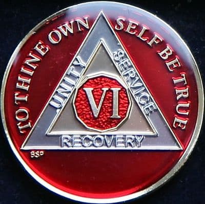 6 Year Mandarin Red Tri Plate