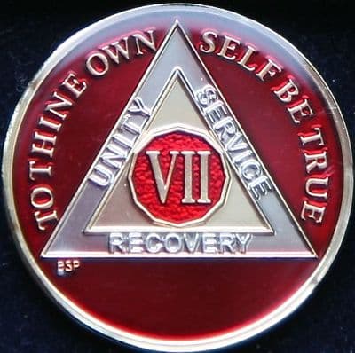 7 Year Mandarin Red Tri Plate