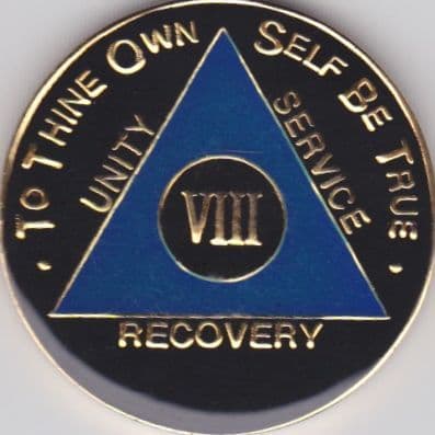 8 Year Black Blue Gold Enamel