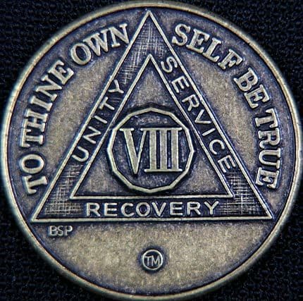 8 Year Bronze Sobriety Chip