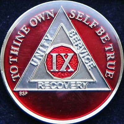 9 Year Mandarin Red Tri Plate