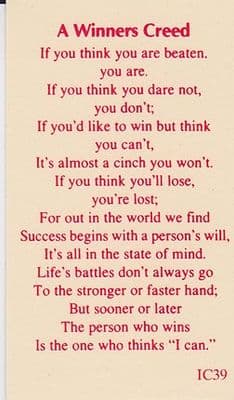 A Winners Creed x 10