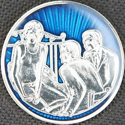 Bill & Bob The Man on the Bed Blue Triplate