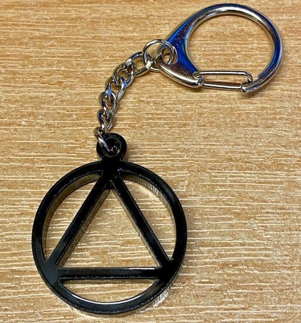 Black AA Symbol Keyring