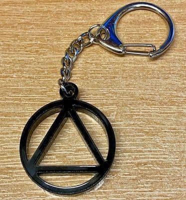 Black AA Symbol Keyring