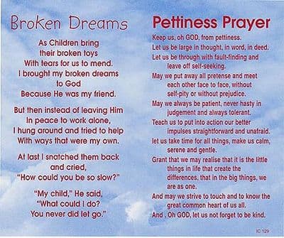 Broken Dreams & Pettiness Prayer x 6