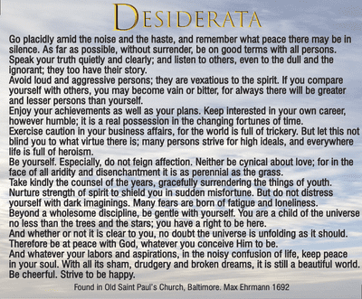 Desiderata x 6