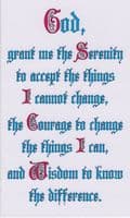 Extended Serenity Prayer x 10