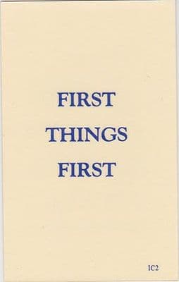 First Things First x 10