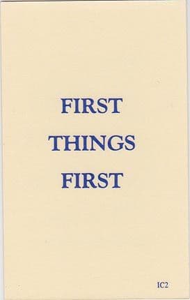 First Things First x 10