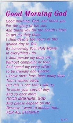 Good Morning God x 10