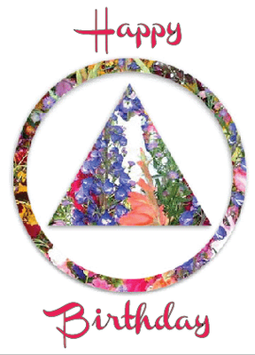 Happy Birthday (Floral AA Logo)