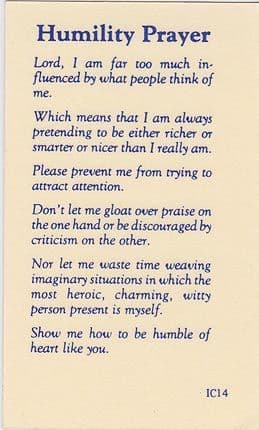 Humility Prayer x 10