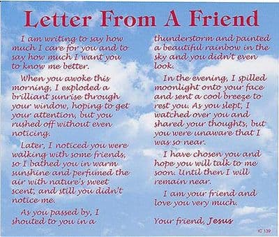 Letter From a Friend x 6