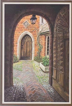 Open Door on Courtyard