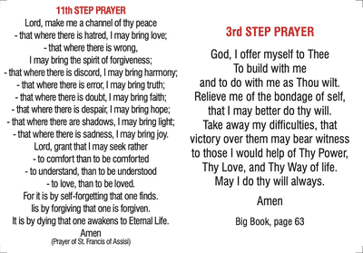 Prayer Card 3rd, 4th, 7th & 11th x 10