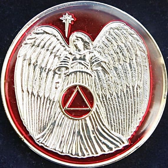 Recovery Angel Tri Plate Red