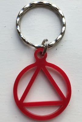 Red AA Symbol On Split Ring