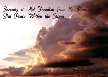 Serenity is Not Freedom From the Storm