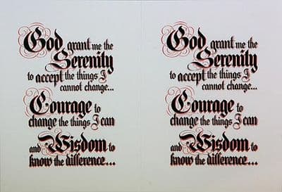 Serenity Prayer Laminated Small Foldable