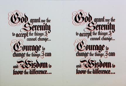 Serenity Prayer Laminated Small Foldable