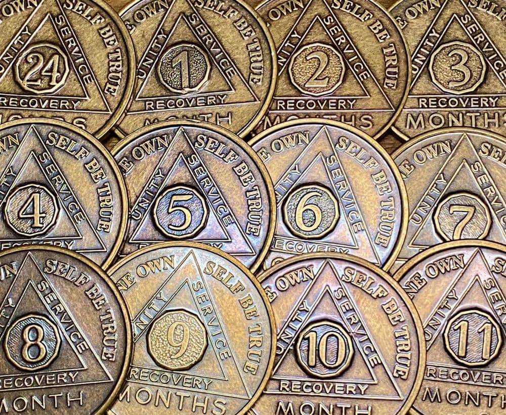 Set of 12 Bronze Monthly Chips