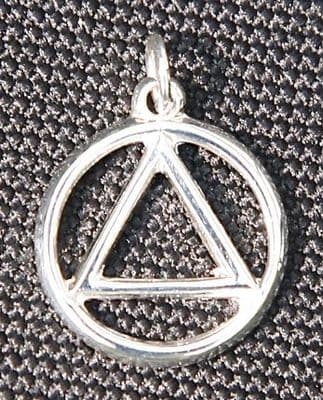 Sterling Silver AA Symbol Medium Pendant