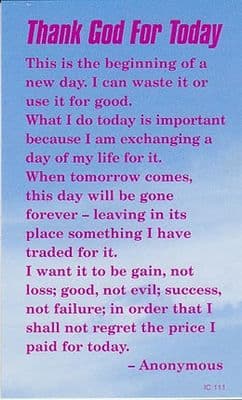 Thank God For Today x 10