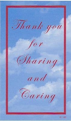 Thank You For Sharing and Caring x 10