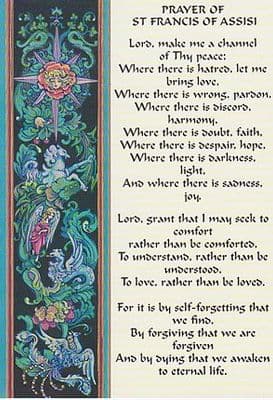 The Prayer of St Francis of Assisi