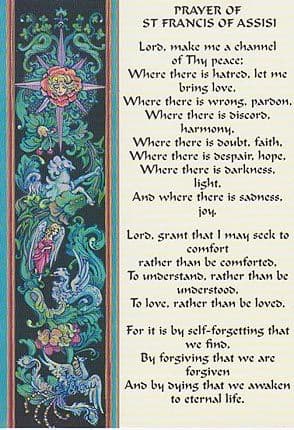 The Prayer of St Francis of Assisi