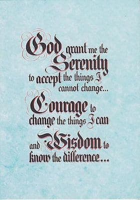 The Serenity Prayer (Blue)