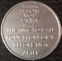 Think Before You Drink (Aluminium Coin)