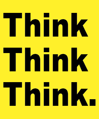 Think Think Think. Magnet