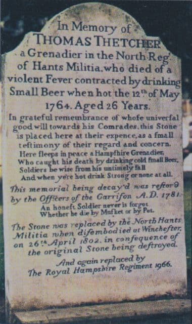 Thomas Thetcher Gravestone x 10