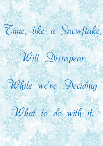 Time Like A Snowflake