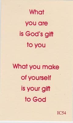 What You Are Is Gods Gift to You x 10