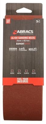 Abracs AL/OX Sanding Belt 75mm x 457mm - 120 Grit