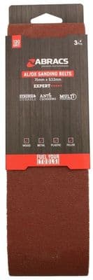 Abracs AL/OX Sanding Belt 75mm x 533mm - 120 Grit