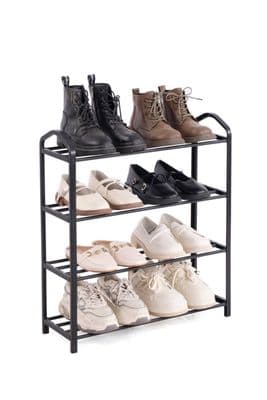 Casa & Casa Plastic Shoe Rack - 4 Tier