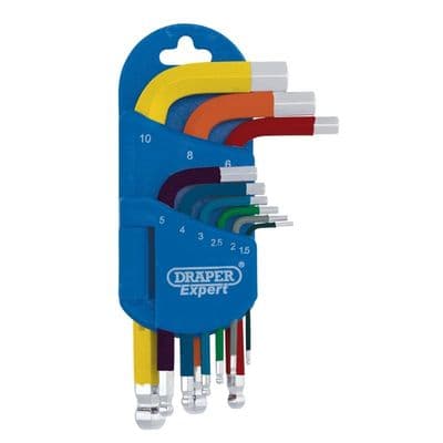Draper Expert Metric Short Arm Hex Key Set - 9 Piece
