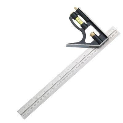 Fisher Combination Square - English & Metric Markings - 12