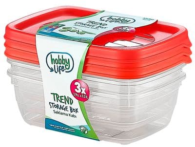 Hobbylife Trend Rectangular Food Saver - Pack 3