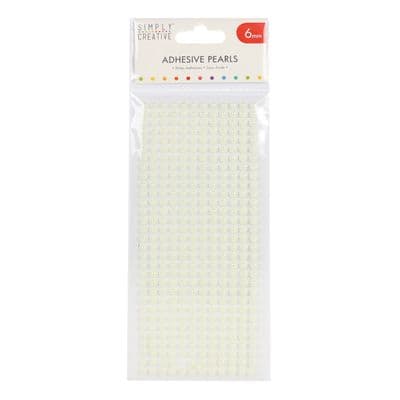 6mm Ivory Self Adhesive Pearls By Simply Creative