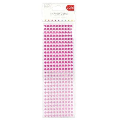 6mm Pink Self Adhesive Flower Shaped Gems By Simply Creative
